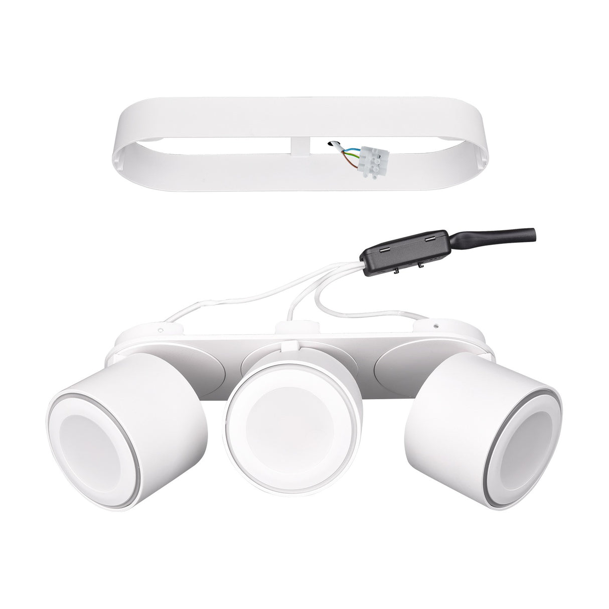Taurus 3 Light LED Circular Ceiling Light – Matt White