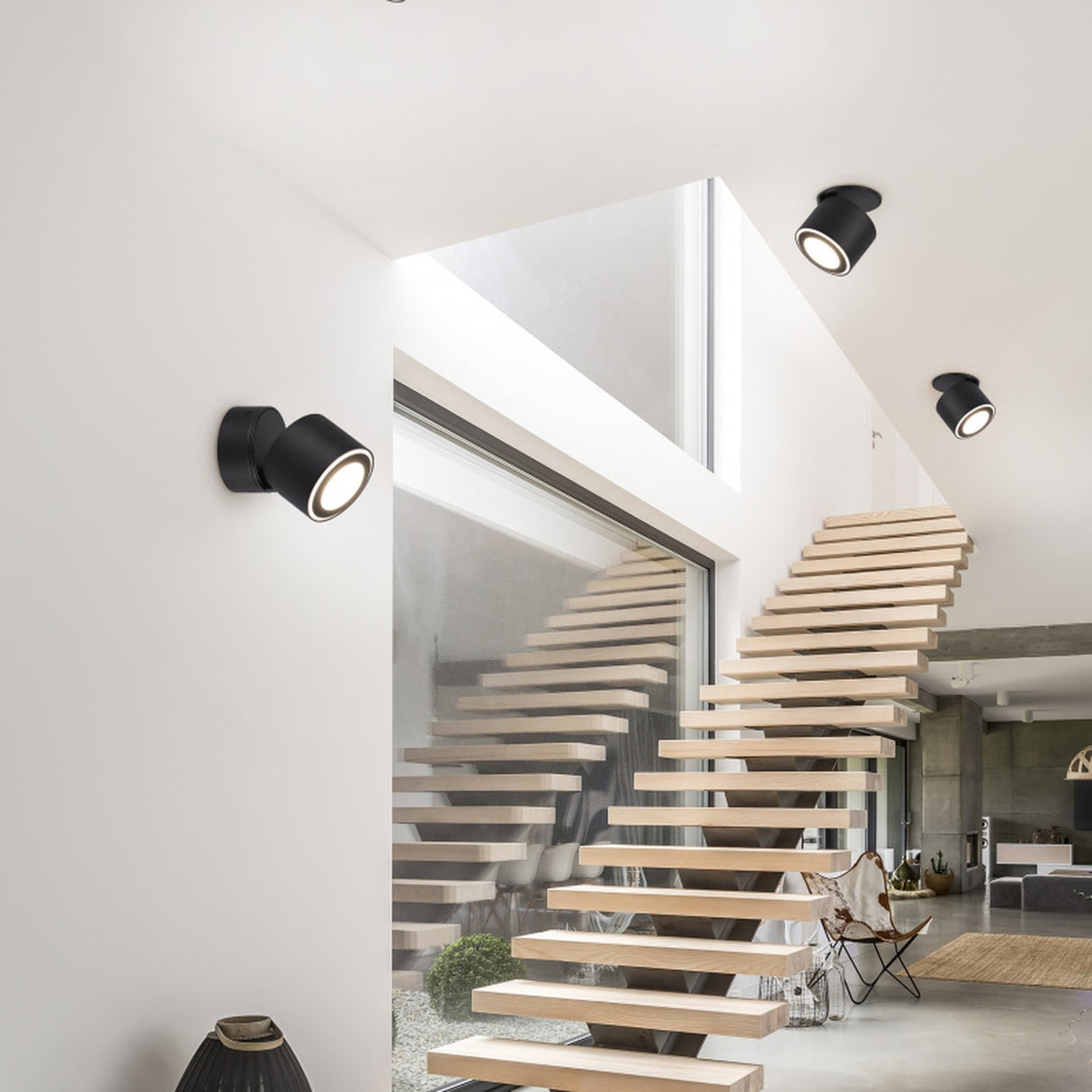 Taurus 3 Light LED Circular Ceiling Light – Matt Black