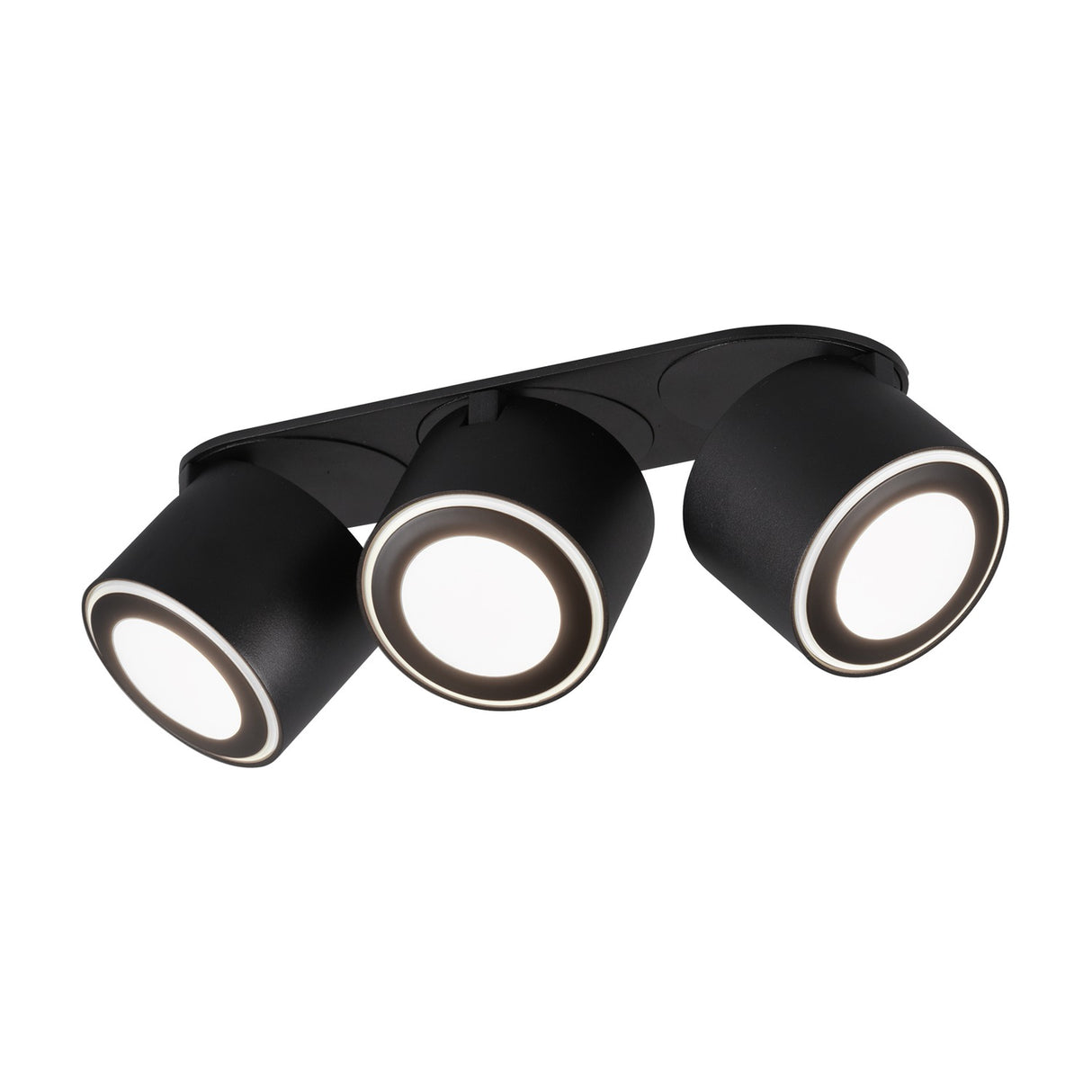 Taurus 3 Light LED Circular Ceiling Light – Matt Black
