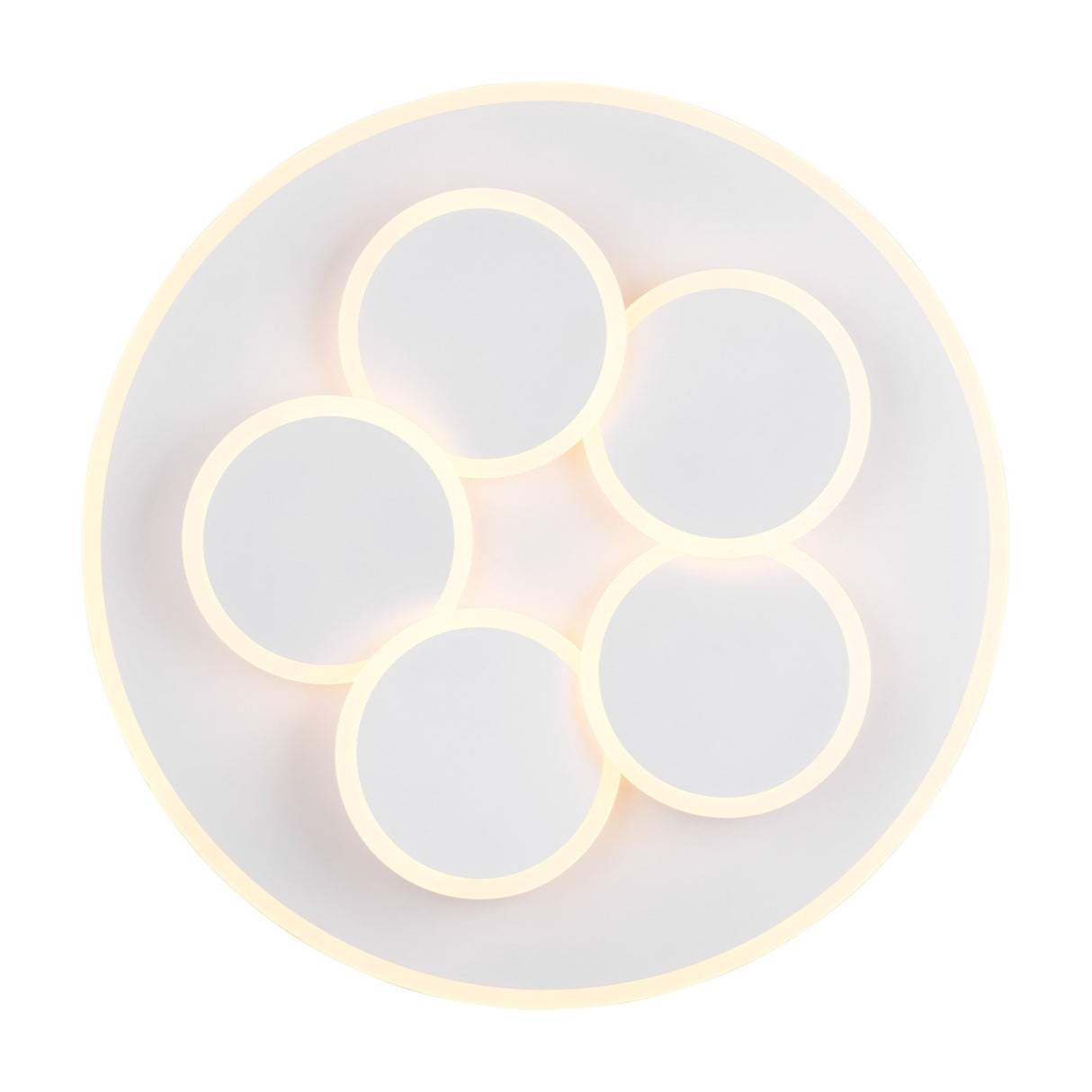 Mandala 6 Light LED Round Chandelier – Matt White