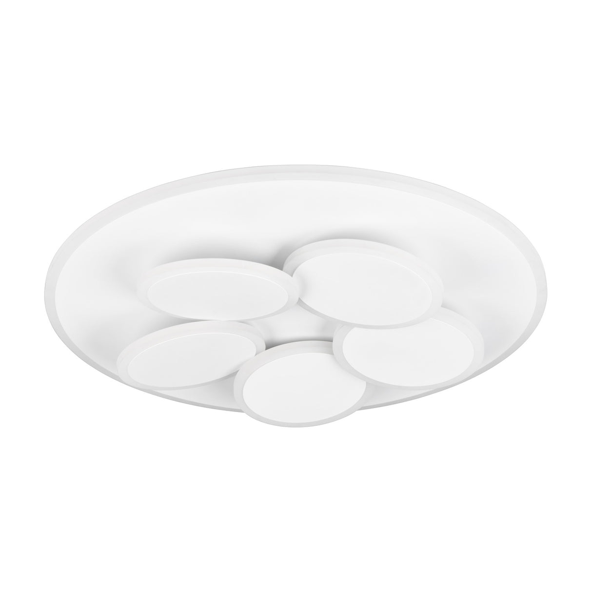 Mandala 6 Light LED Round Chandelier – Matt White