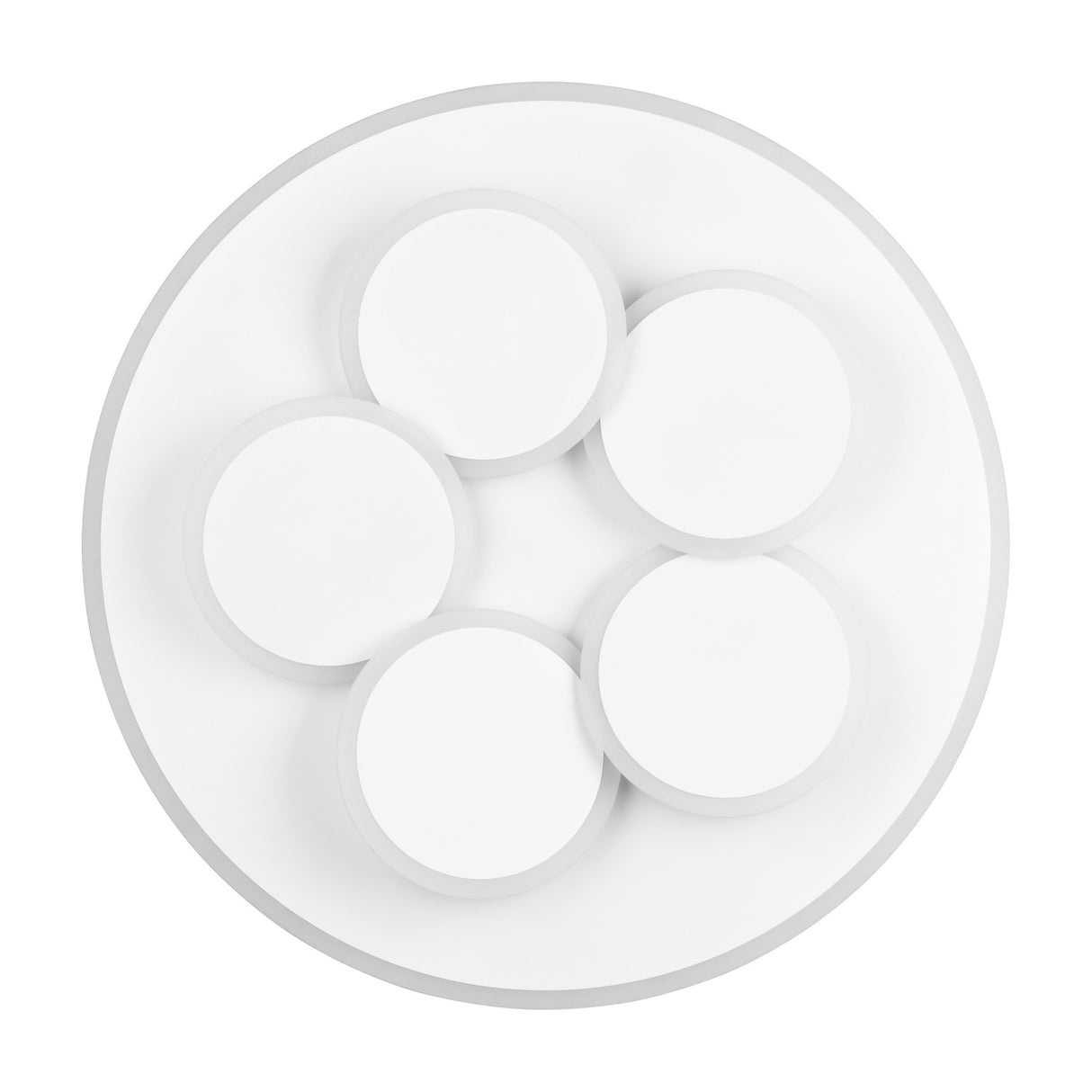 Mandala 6 Light LED Round Chandelier – Matt White