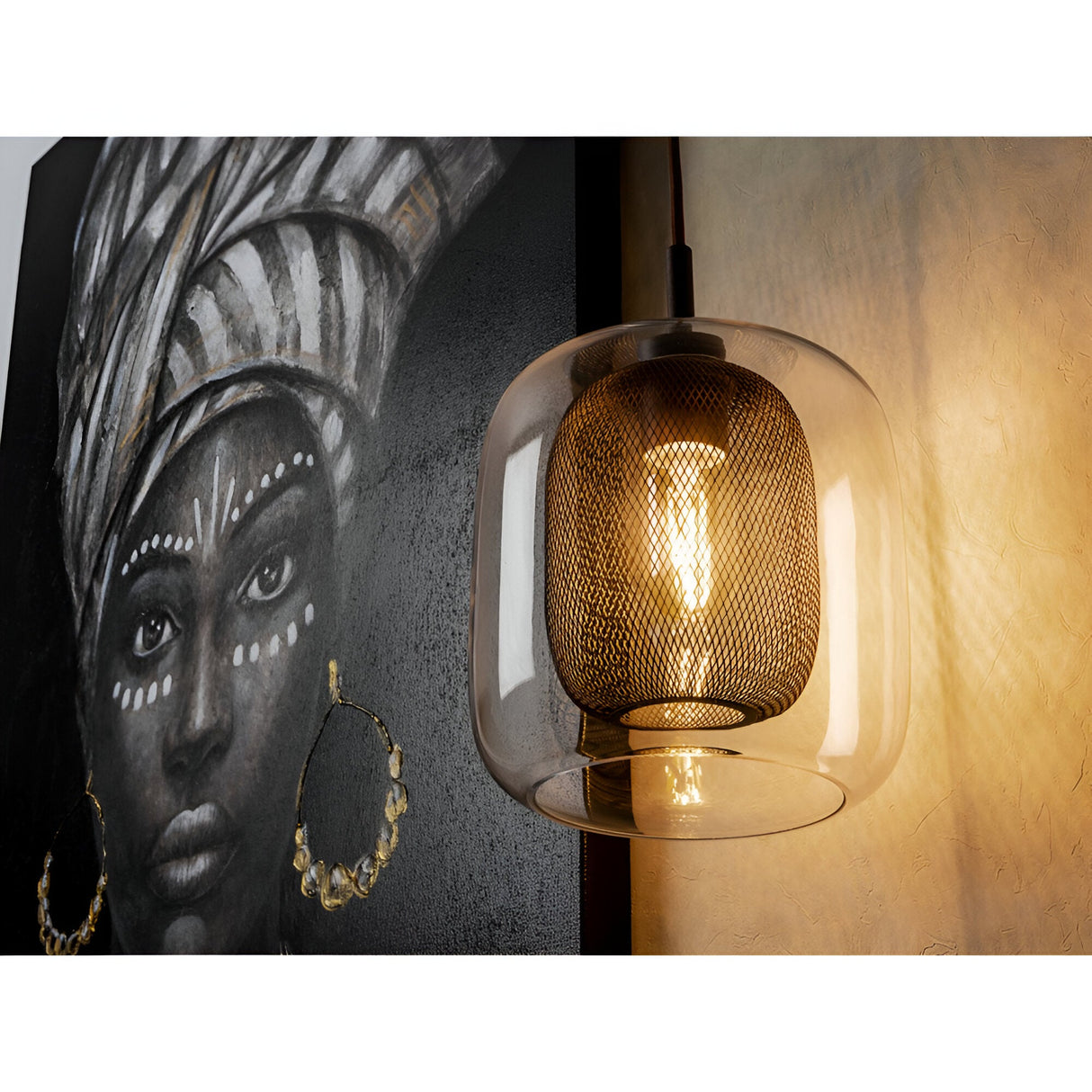 Fox Adjustable Glass & Metal Wall Light - Chocolate Brown