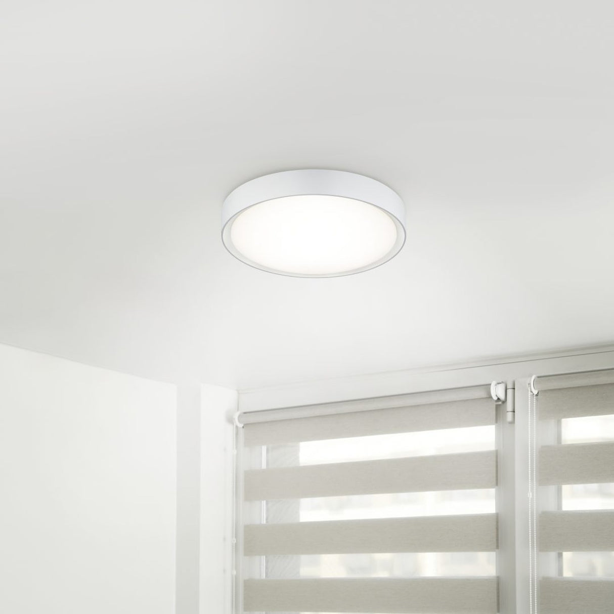 Clarimo LED Glass Ceiling Light – White