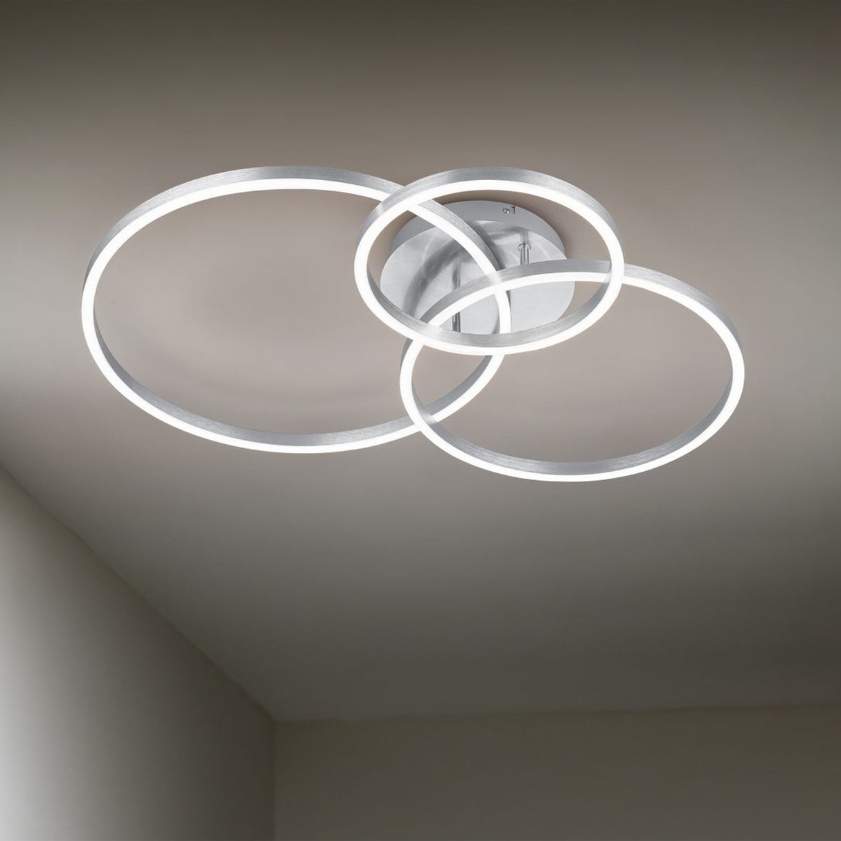 Winona 3 Light LED Circular Ceiling Light – Satin Nickel