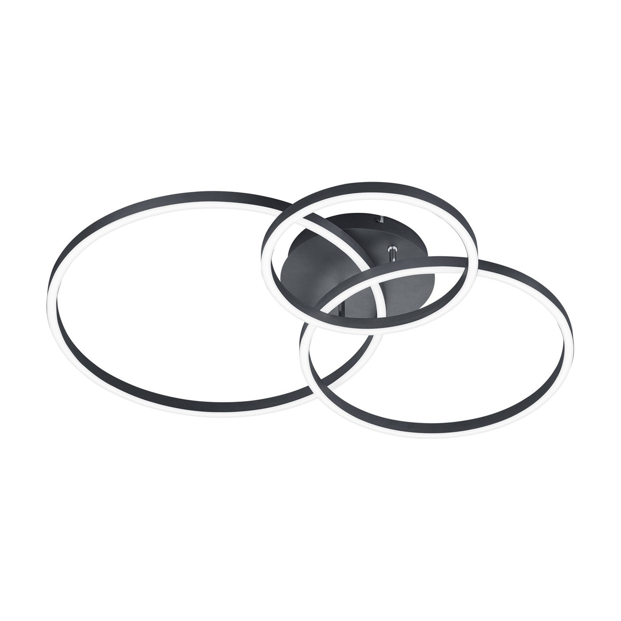 Winona 3 Light LED Circular Ceiling Light – Matt Black