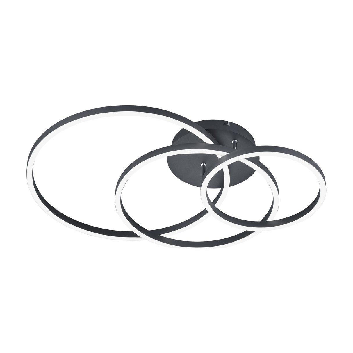 Winona 3 Light LED Circular Ceiling Light – Matt Black