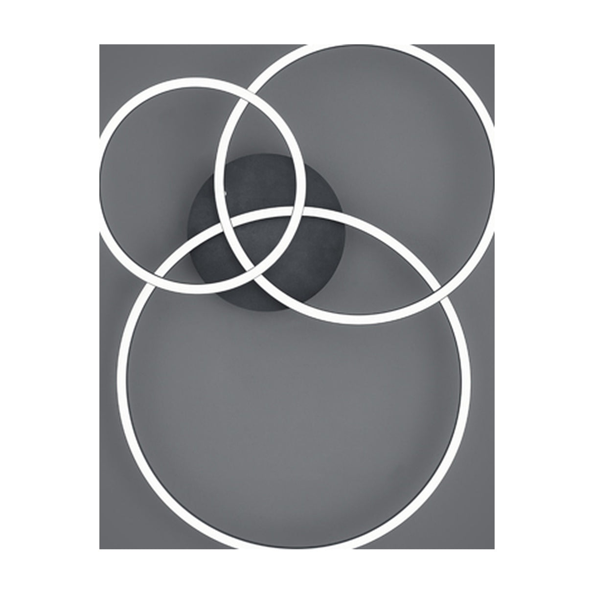 Winona 3 Light LED Circular Ceiling Light – Matt Black