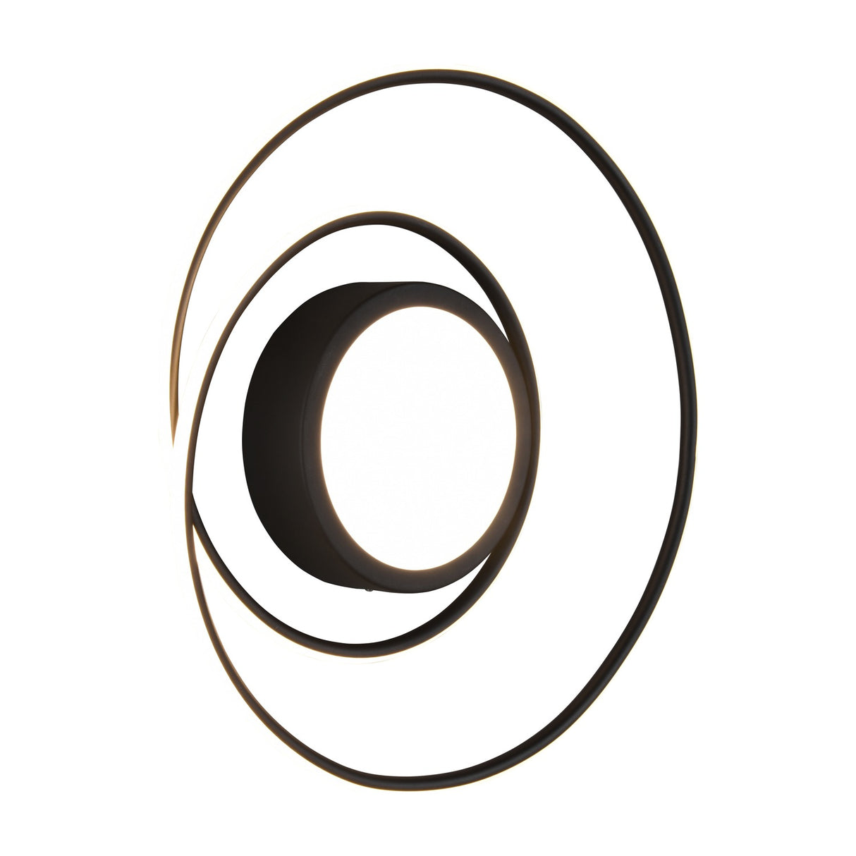 Yava LED Remote Control Circular Ceiling Light – Matt Black