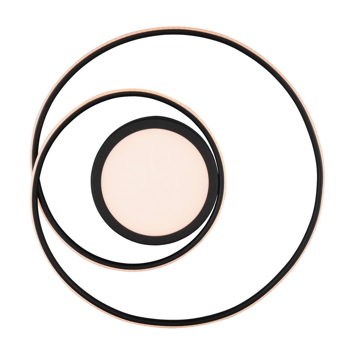 Yava LED Remote Control Circular Ceiling Light – Matt Black