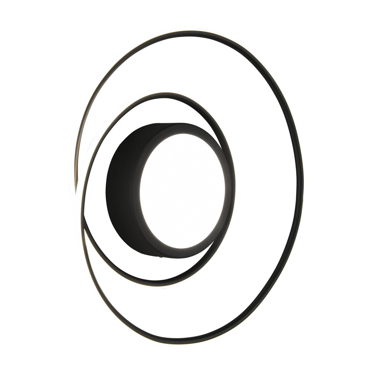 Yava LED Remote Control Circular Ceiling Light – Matt Black