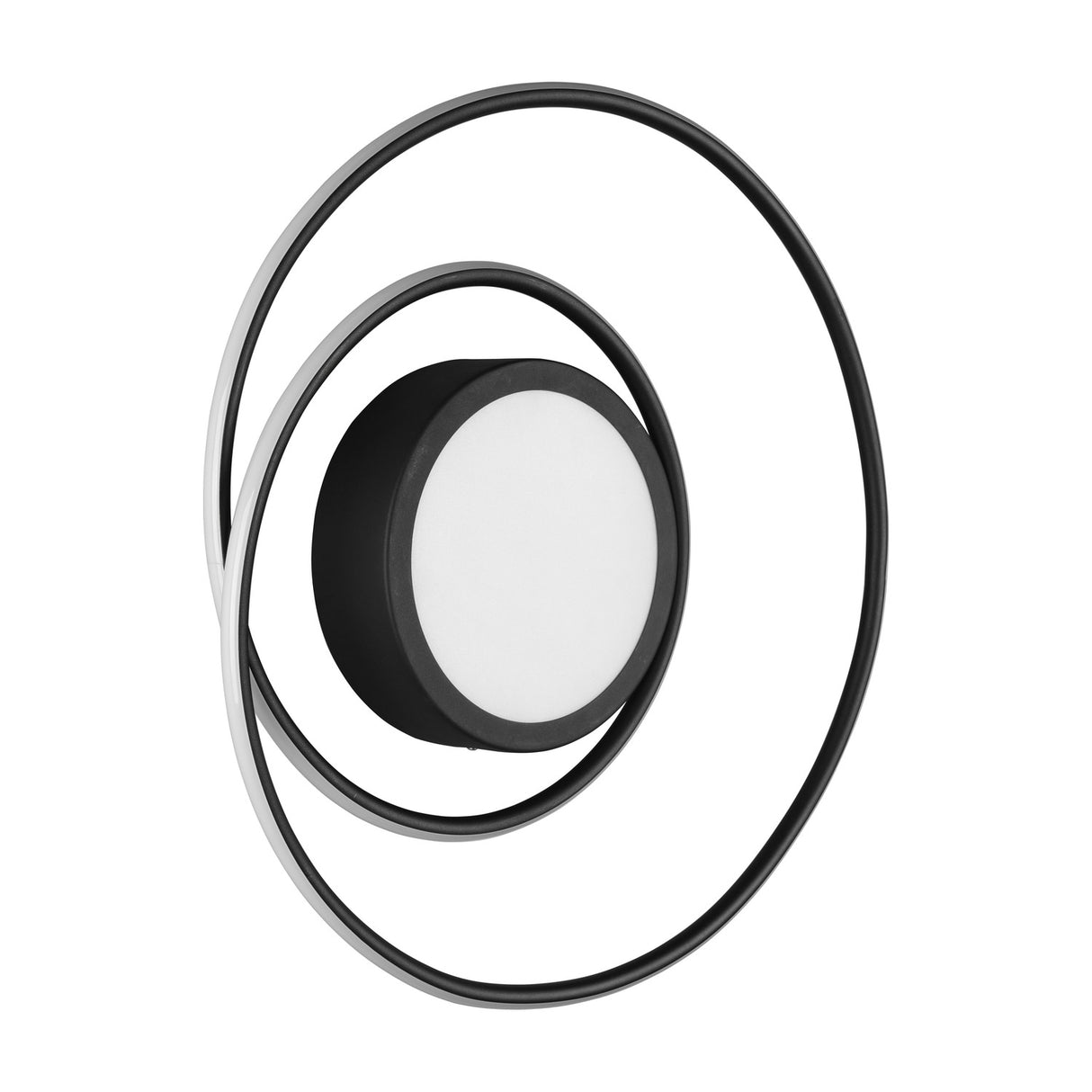 Yava LED Remote Control Circular Ceiling Light – Matt Black