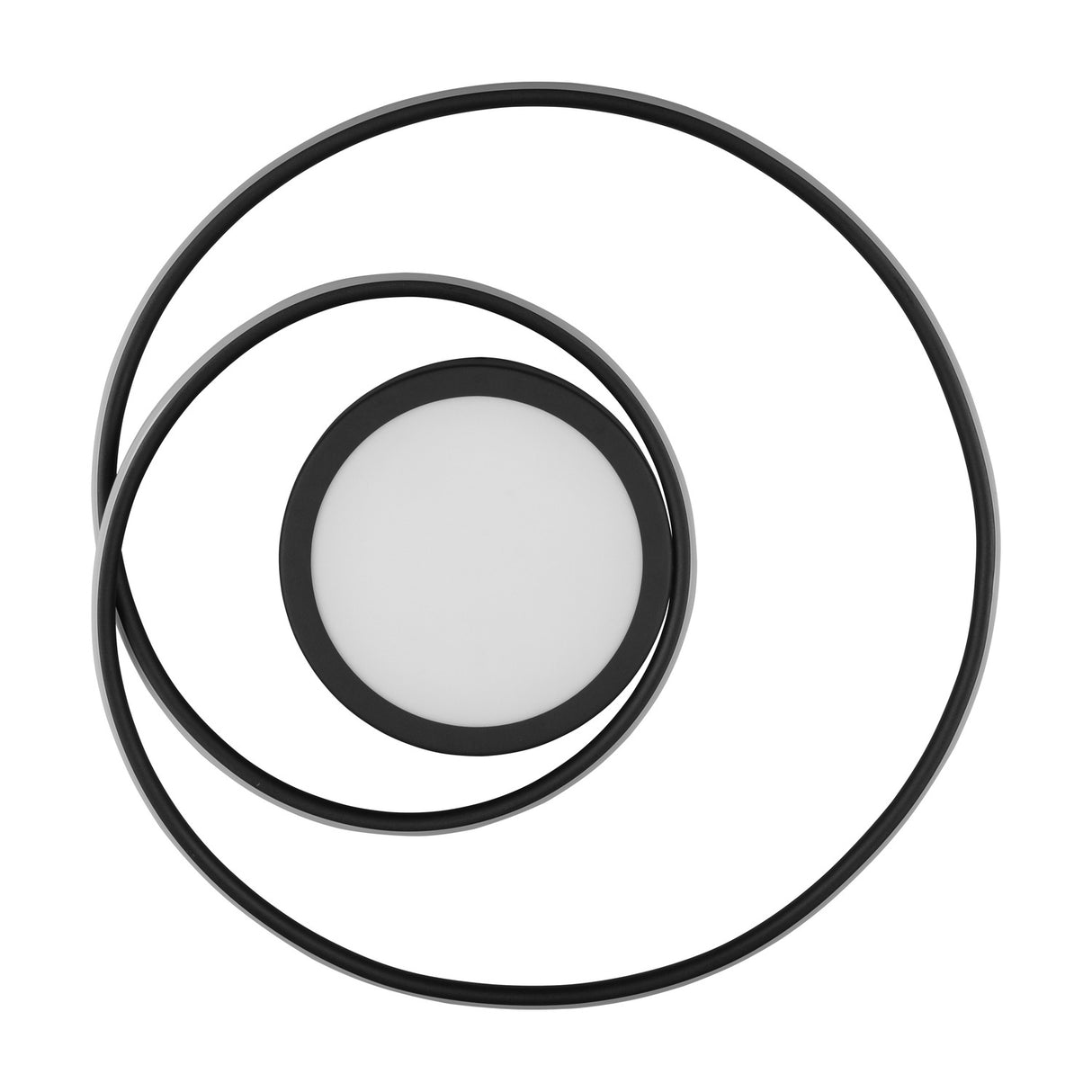 Yava LED Remote Control Circular Ceiling Light – Matt Black