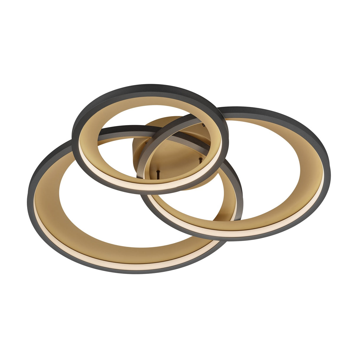 Granada 71.5cm LED Circular Ceiling Light – Black & Gold