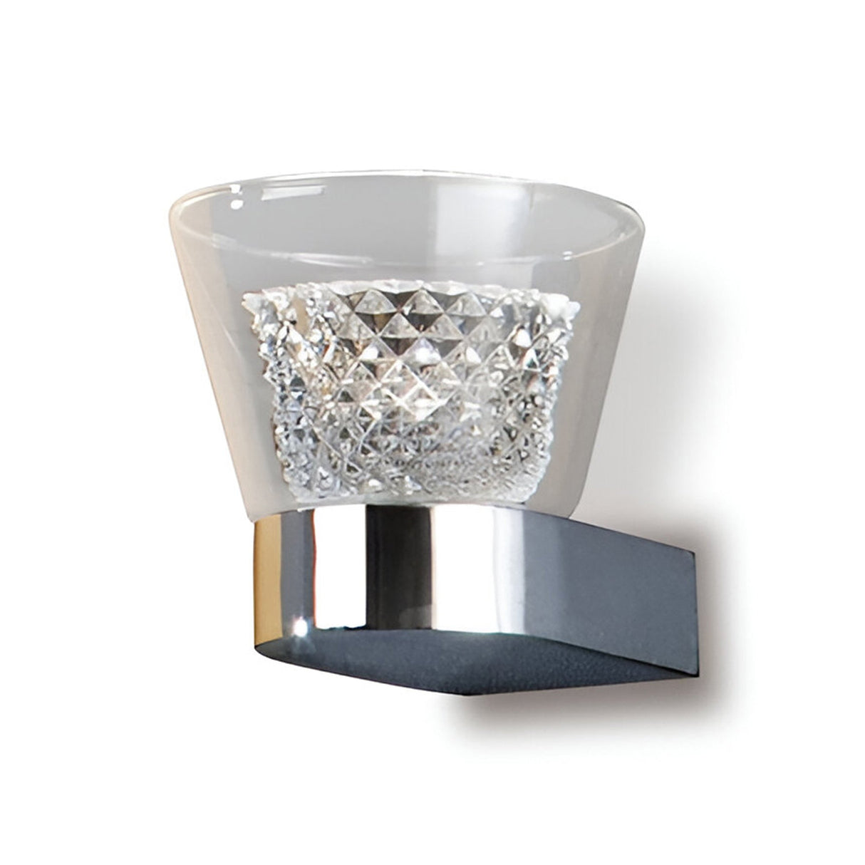 Lucia LED Glass Wall Light 5W 3000k - Transparent/Silver