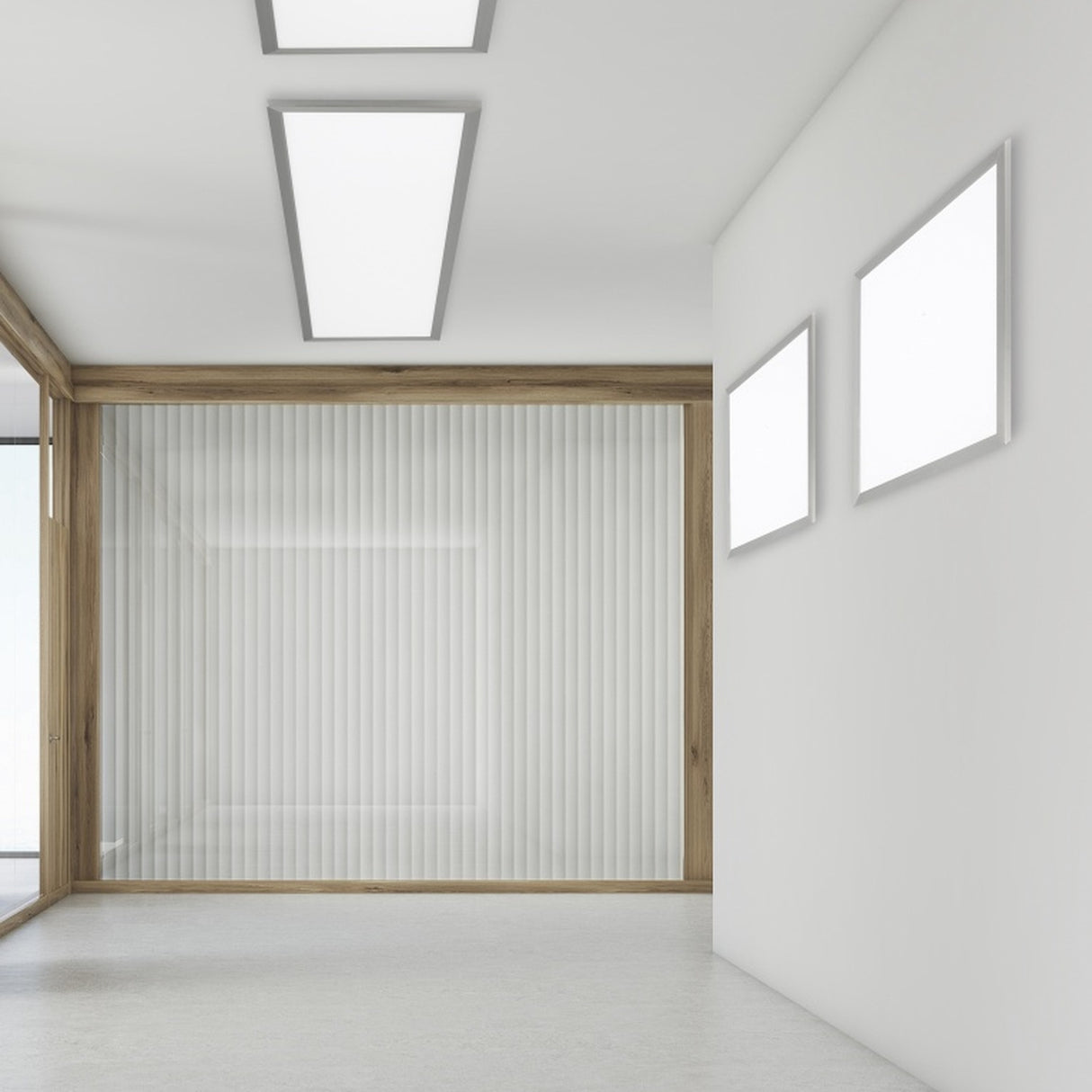 Phoenix LED Glass Panel 62cm Ceiling Light – Satin Nickel