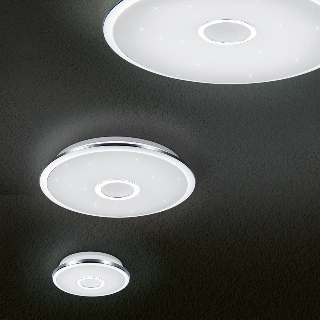 Osaka LED Remote Control Glass Ceiling Light – Chrome