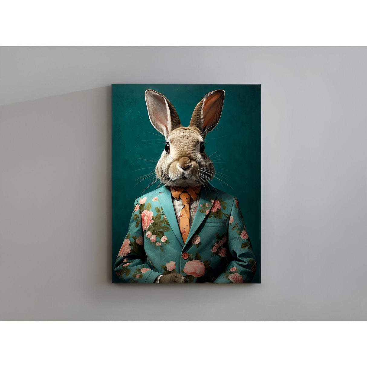 Mr. Rabbit Portrait Acrylic Painting – 90x120cm