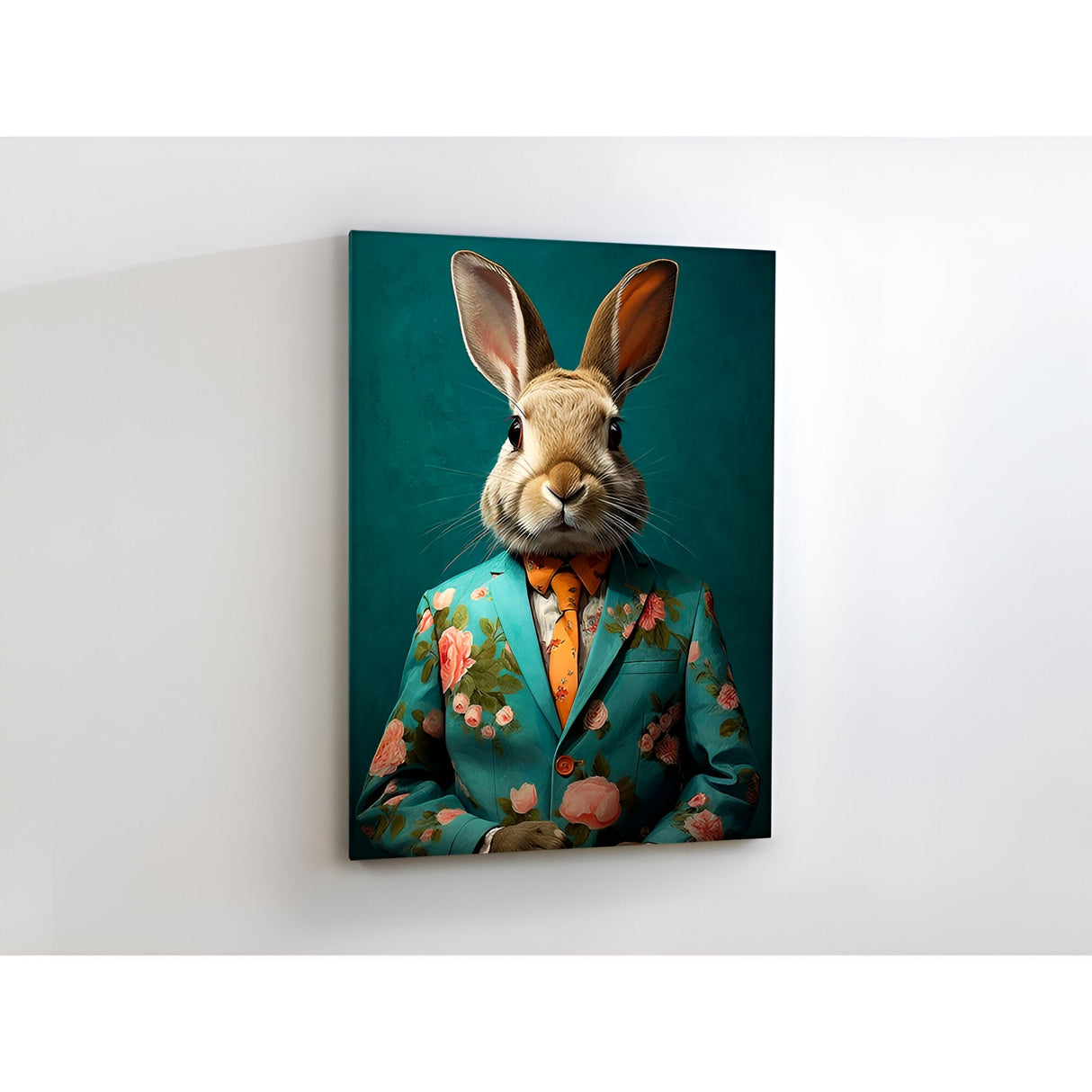 Mr. Rabbit Portrait Acrylic Painting – 90x120cm