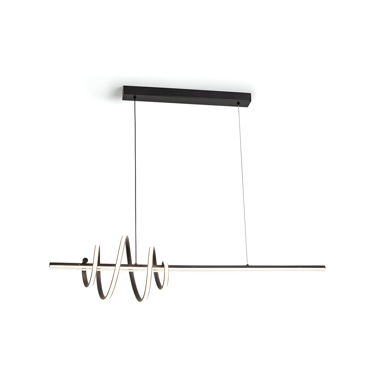 Tornado Dimmable LED Linear Suspension Light 50W 3000K - Black