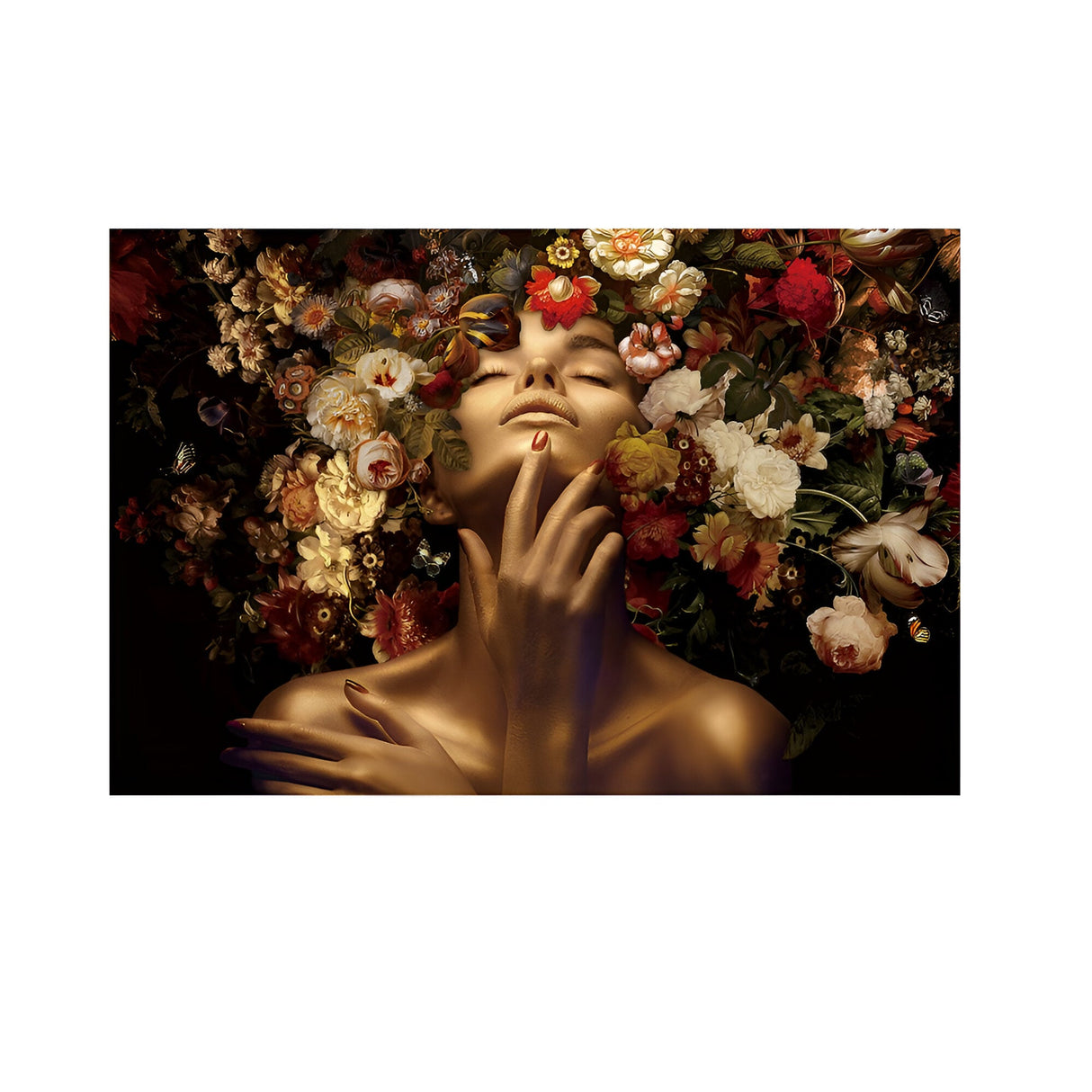 Fiorella Golden Bloom Photography Print - 180x120cm