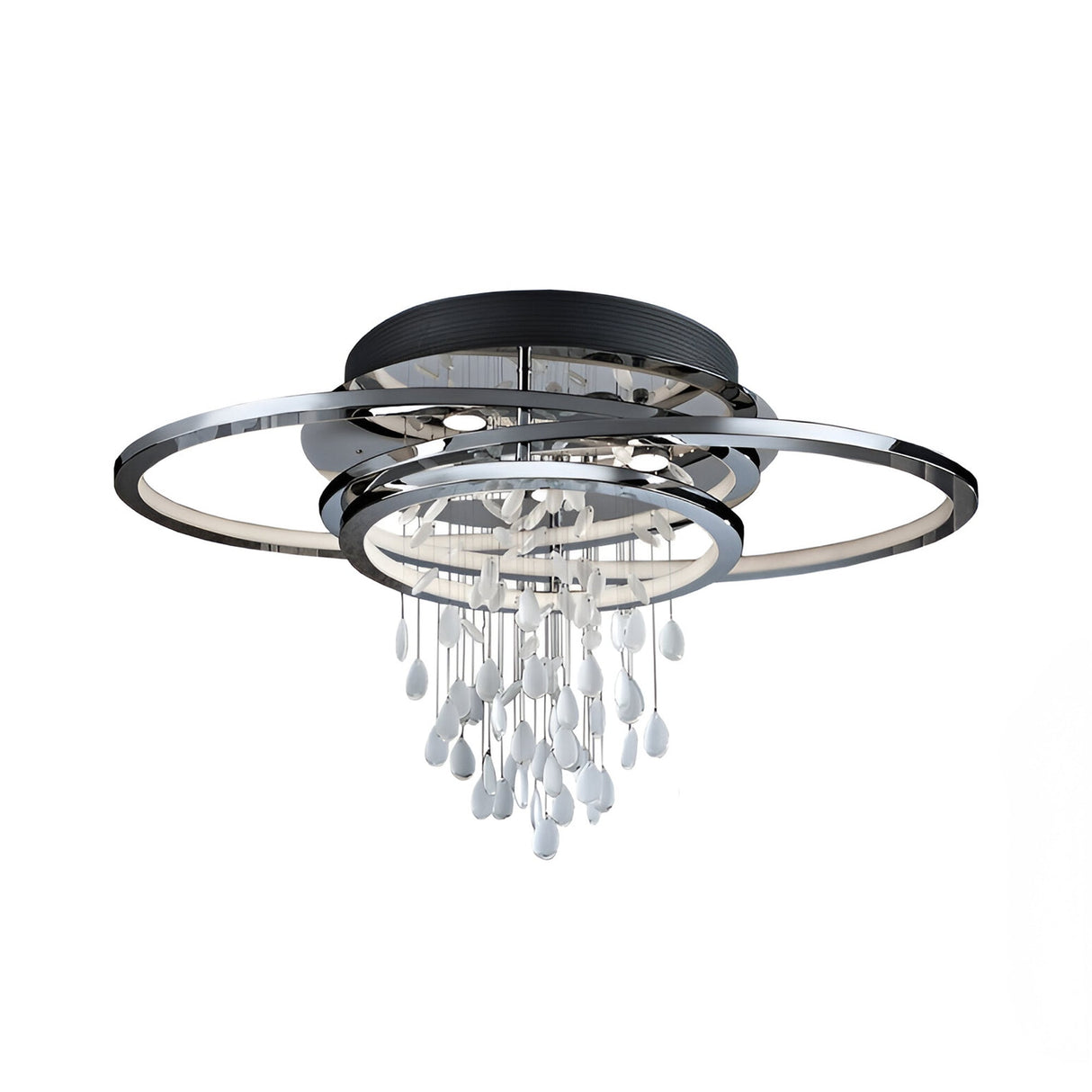 Bruma Dimmable LED Crystal Semi-Flush Light 68W 3000K - Chrome