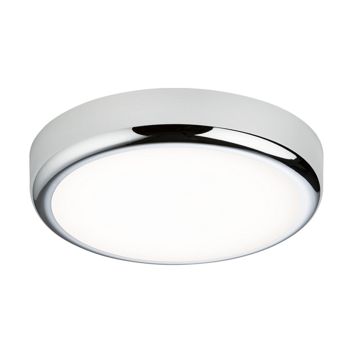 This 9W Outdoor CCT LED Bulkhead in chrome features a sleek design with a frosted white diffuser, ideal for modern interiors. It offers CCT adjustable options to enhance energy efficiency.