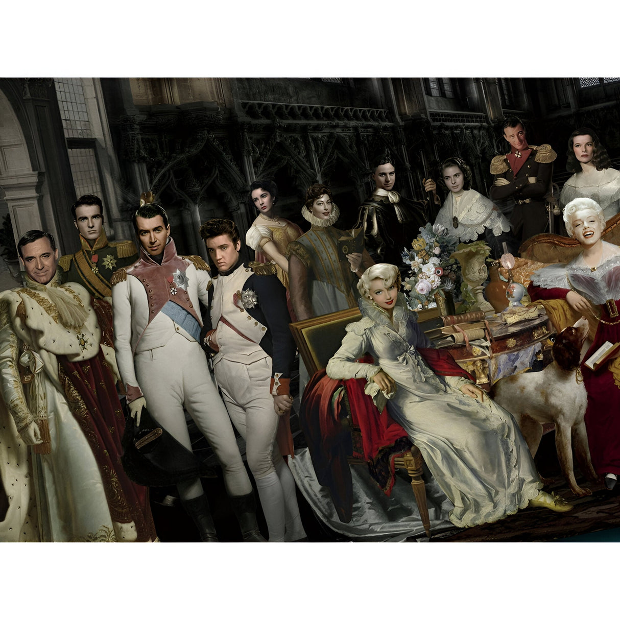 La Nobleza Aristocratic Dinner Scene Photography Print – 180x90cm