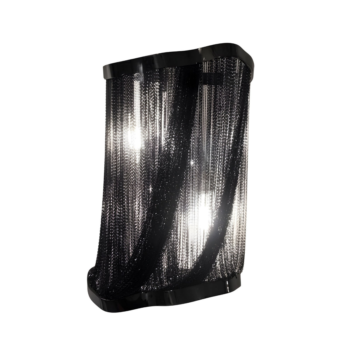 Mireya 6 Light Metal Chain Veil Wall Light - Black