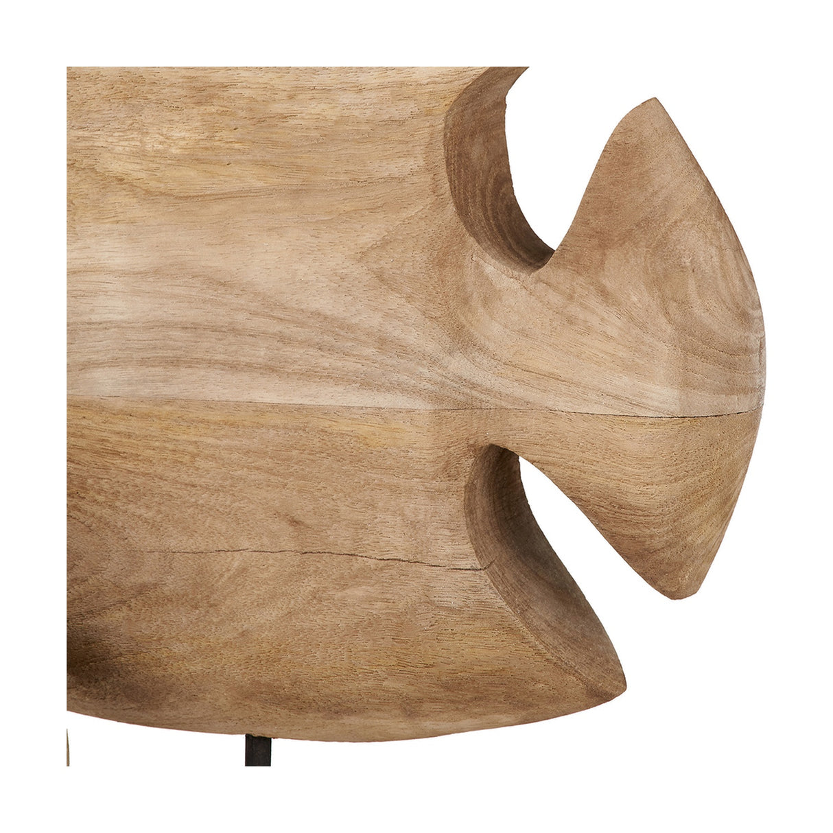 Natural Handcarved Mango Double Teardrop Angelfish Ornament - 54cm