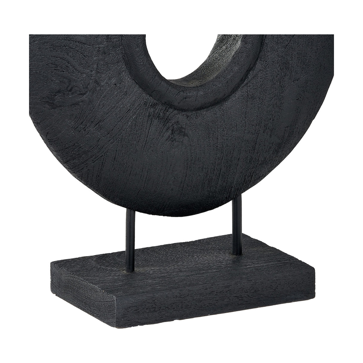 Black Handcarved Mango Rectangular Ornament - 40cm