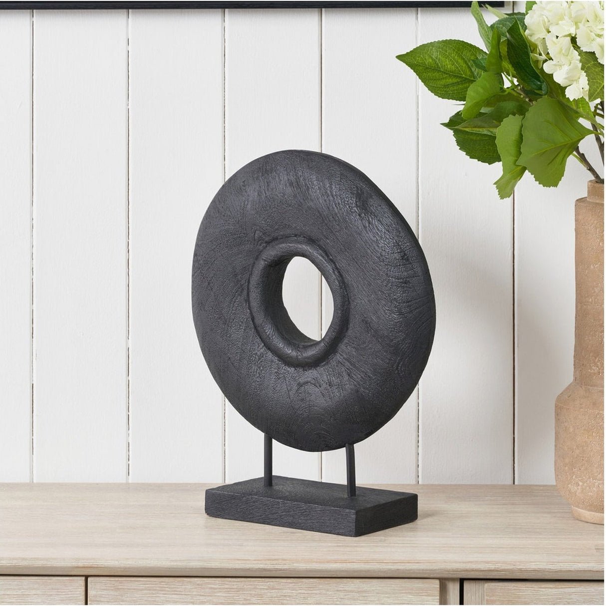 Black Handcarved Mango Rectangular Ornament - 40cm