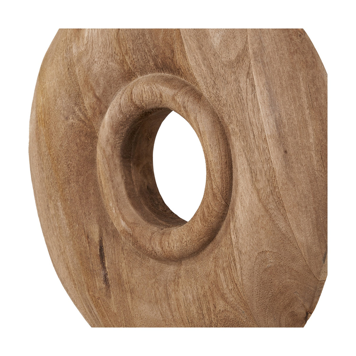 Textured Natural Handcarved Mango Rectangular Ornament - 40cm