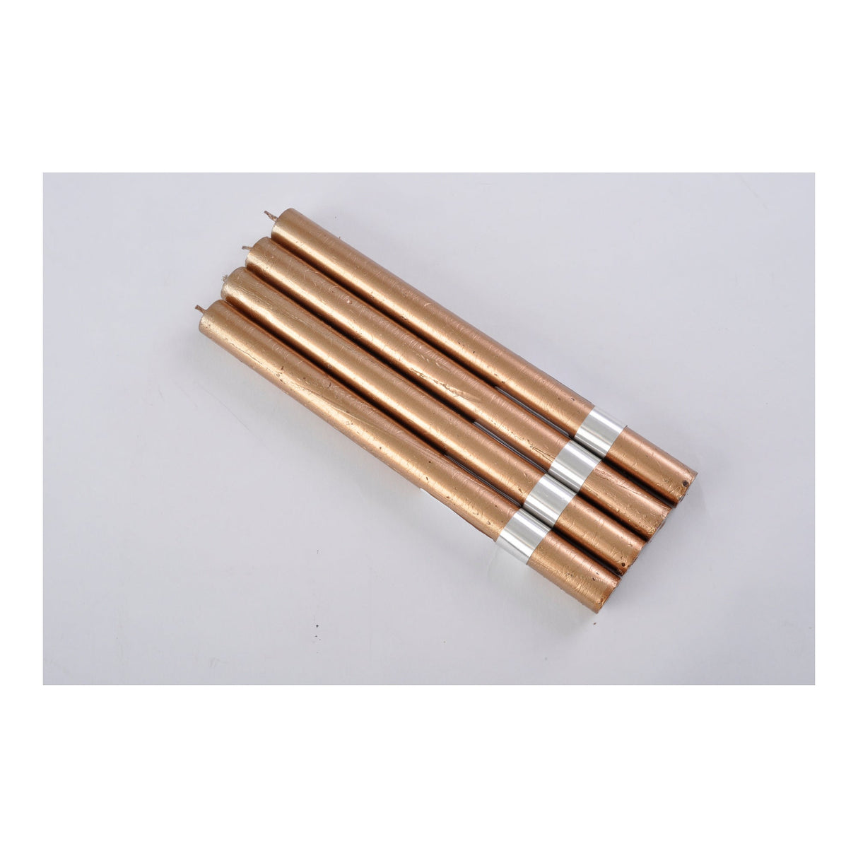 Libra Set Of 4 Gold Rustica Dinner Candles - 2x25cm