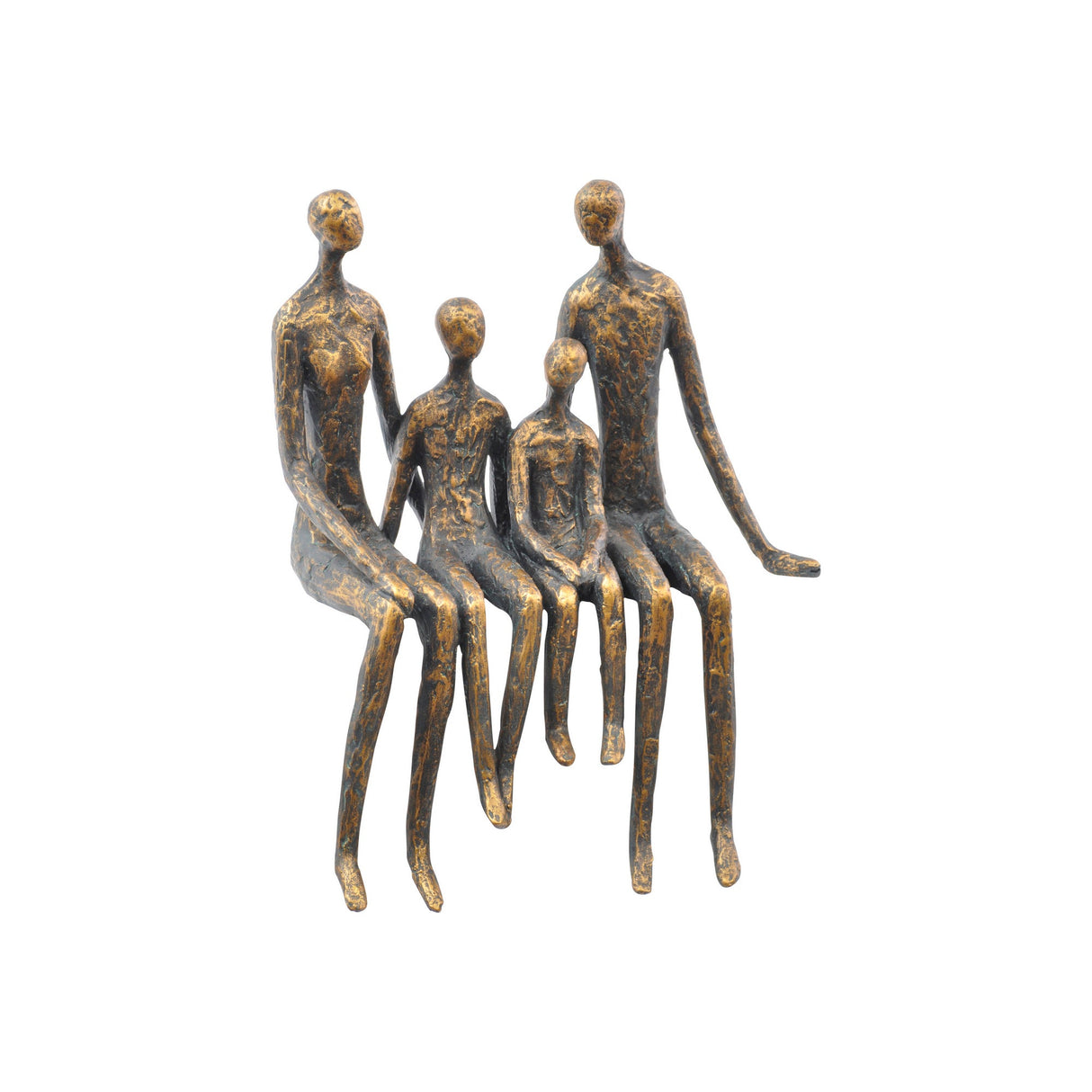 Sitting Family Of 4 Shelf Figurine - 28.3cm