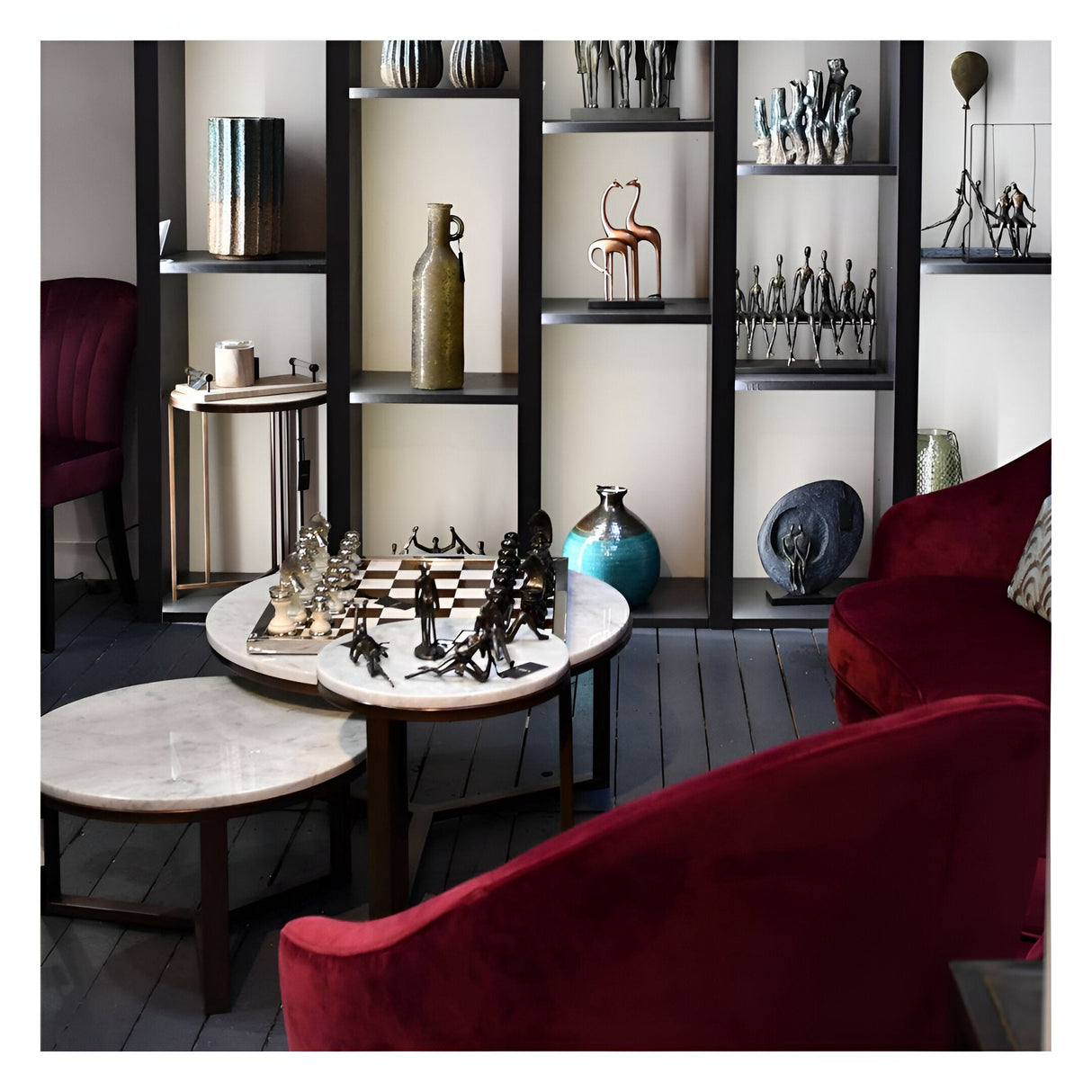 Antique Bronze Couple With Balloon Figurine - 55.7cm