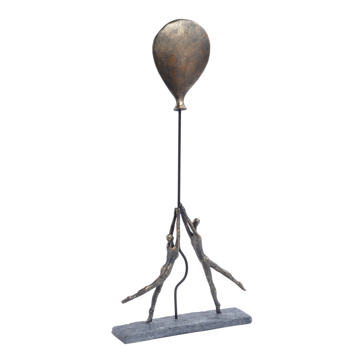 Antique Bronze Couple With Balloon Figurine - 55.7cm