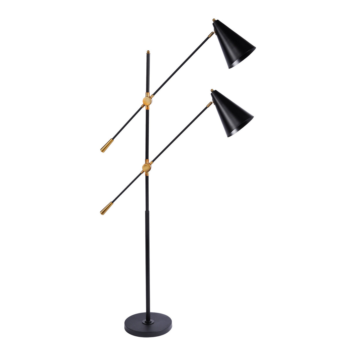 Mercer Twin Head Floor Lamp - Black