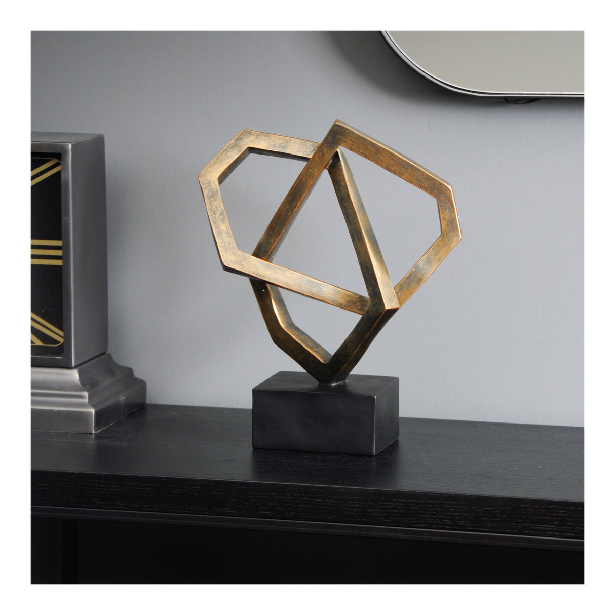 Antique Bronze Cubist Figurine - 35.9cm