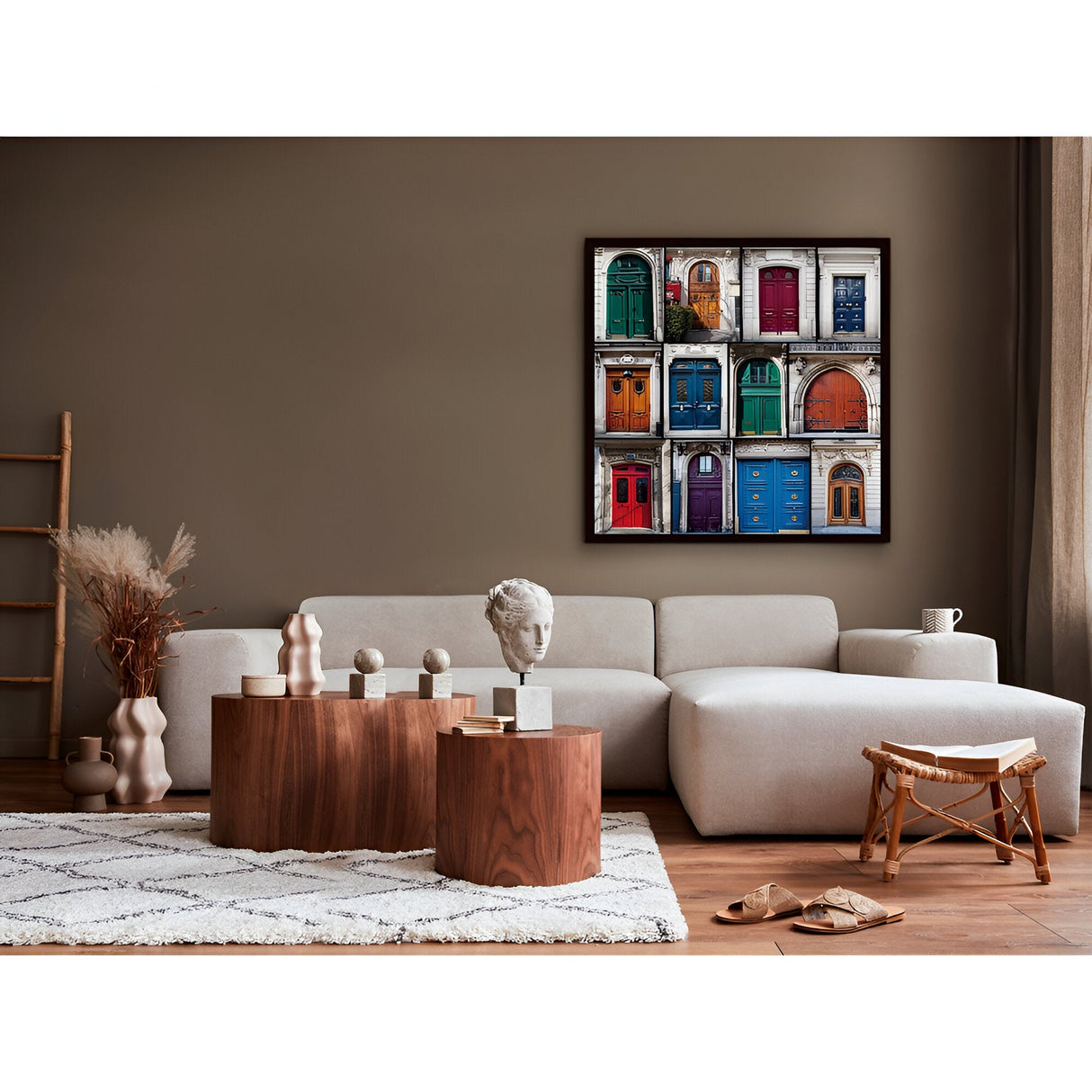 Portales Multicolour Urban Heritage Photography Print – 100x100cm