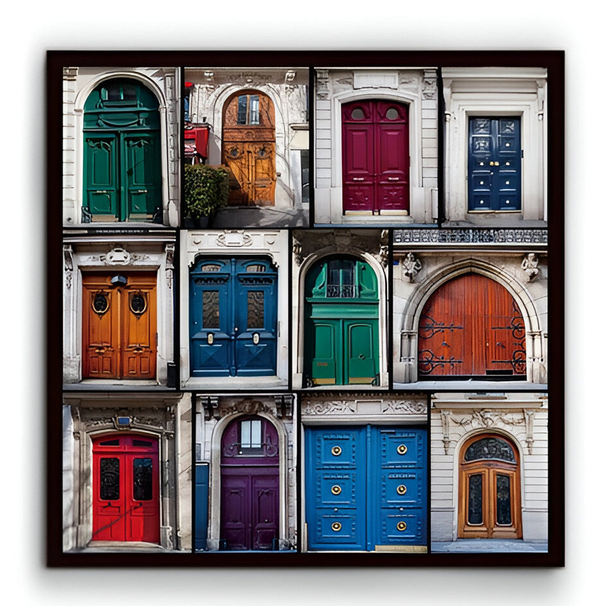 Portales Multicolour Urban Heritage Photography Print – 100x100cm