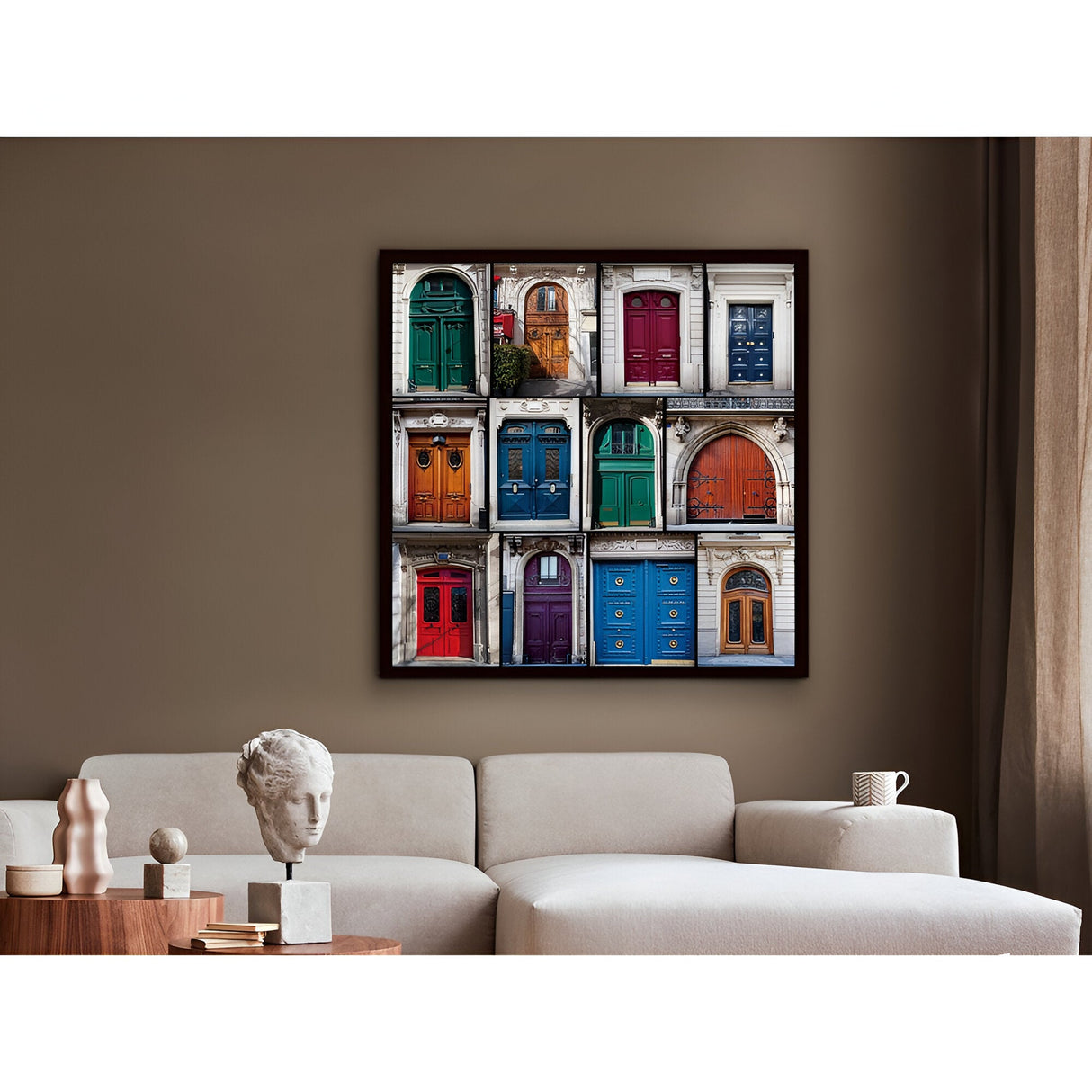 Portales Multicolour Urban Heritage Photography Print – 100x100cm