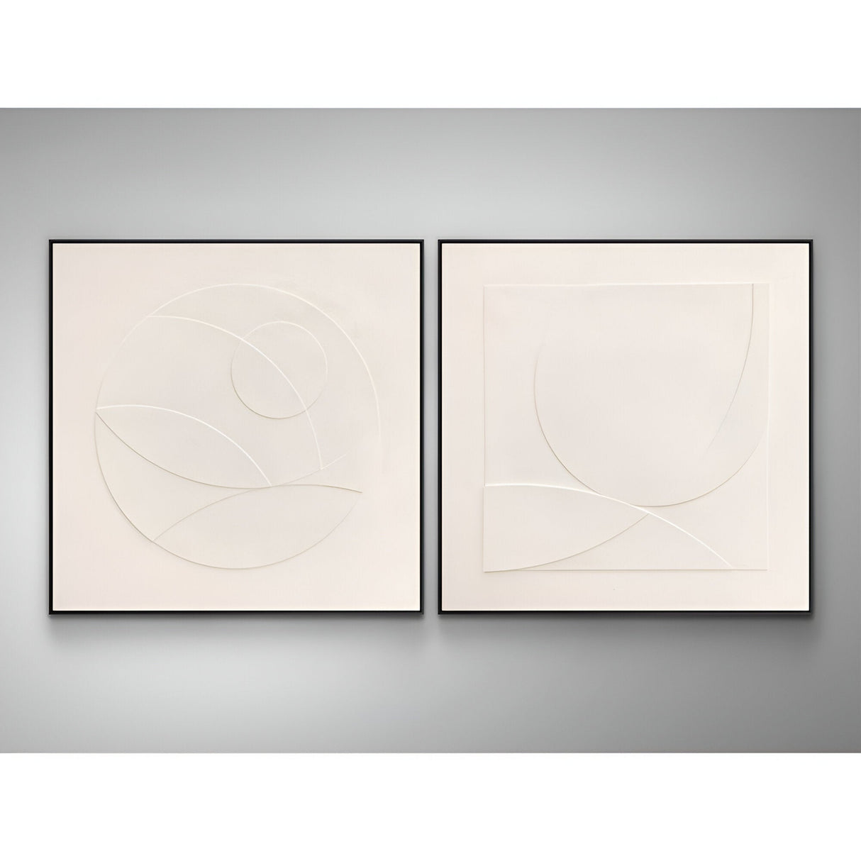 Albos Dual Textured Wall Vinyl Bas-Relief Acrylic Painting – 100x100cm