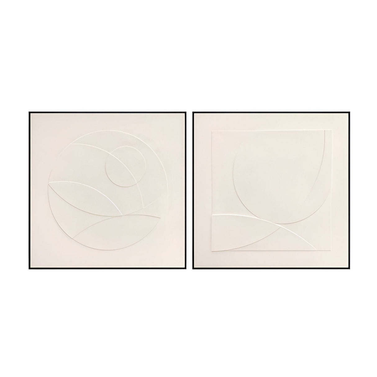 Albos Dual Textured Wall Vinyl Bas-Relief Acrylic Painting – 100x100cm