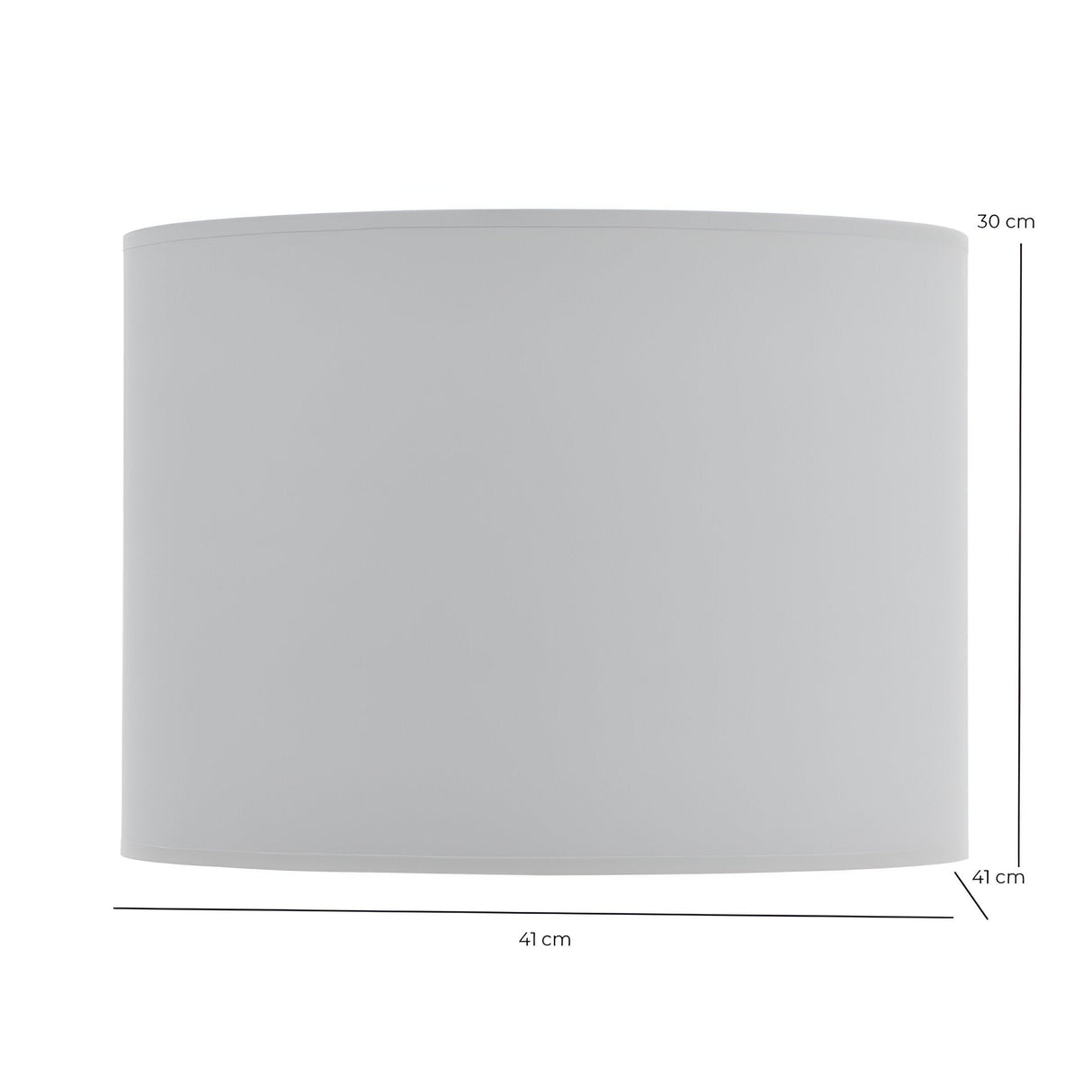 Lined Drum 16″ Lampshade - Grey & Silver