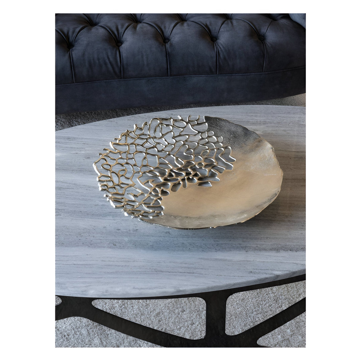 Apo Coral Aluminium Platter - Silver