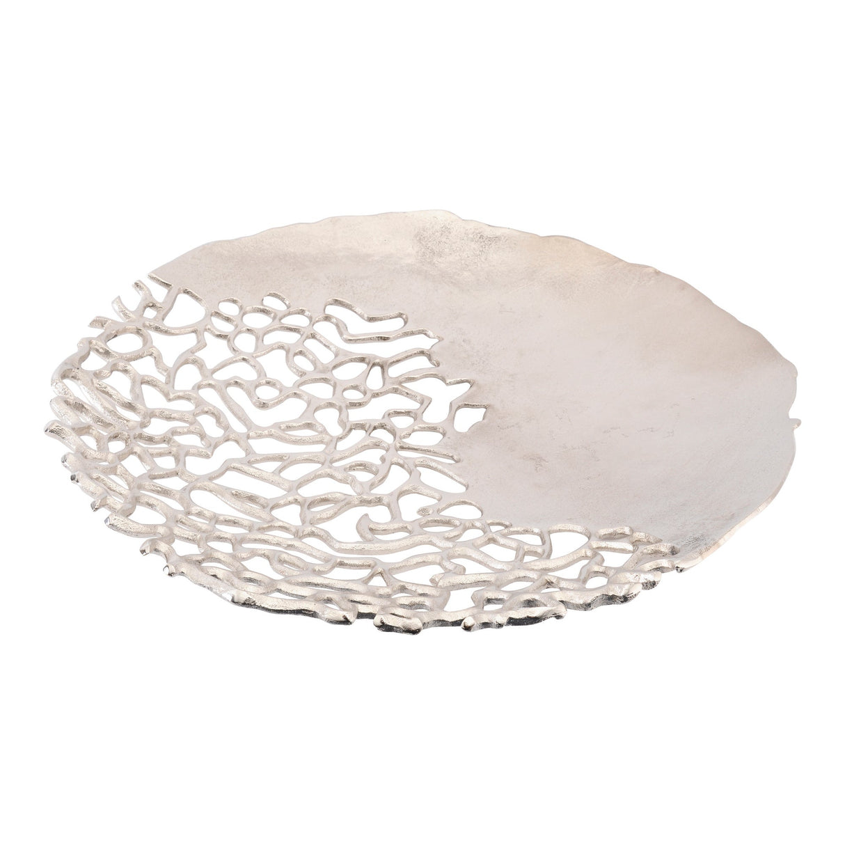 Apo Coral Aluminium Platter - Silver