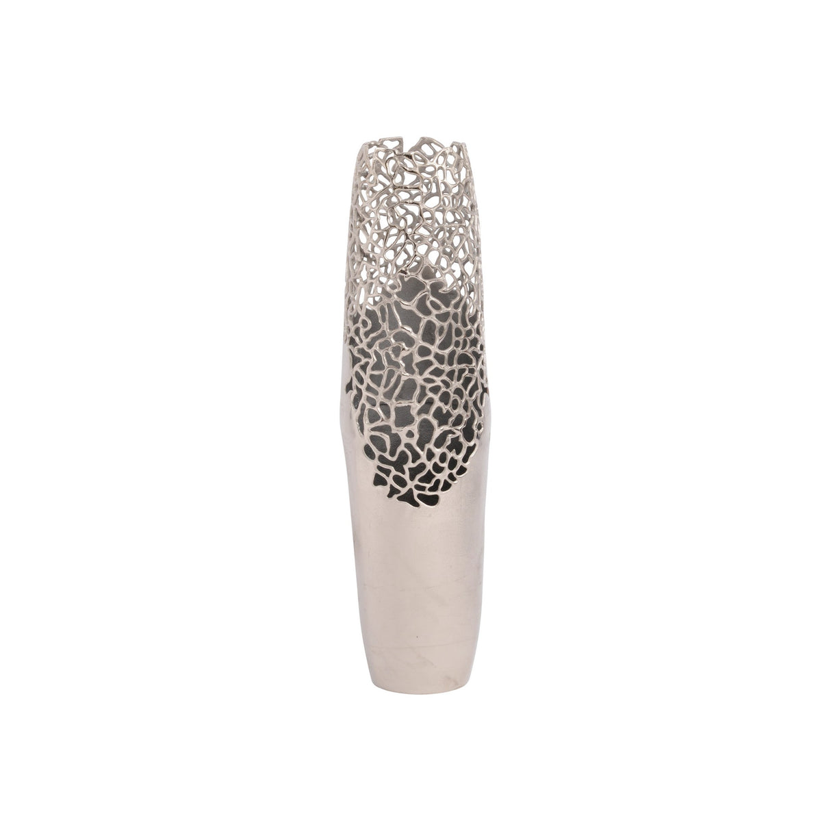 Apo Coral Aluminium Tall Vase - Silver