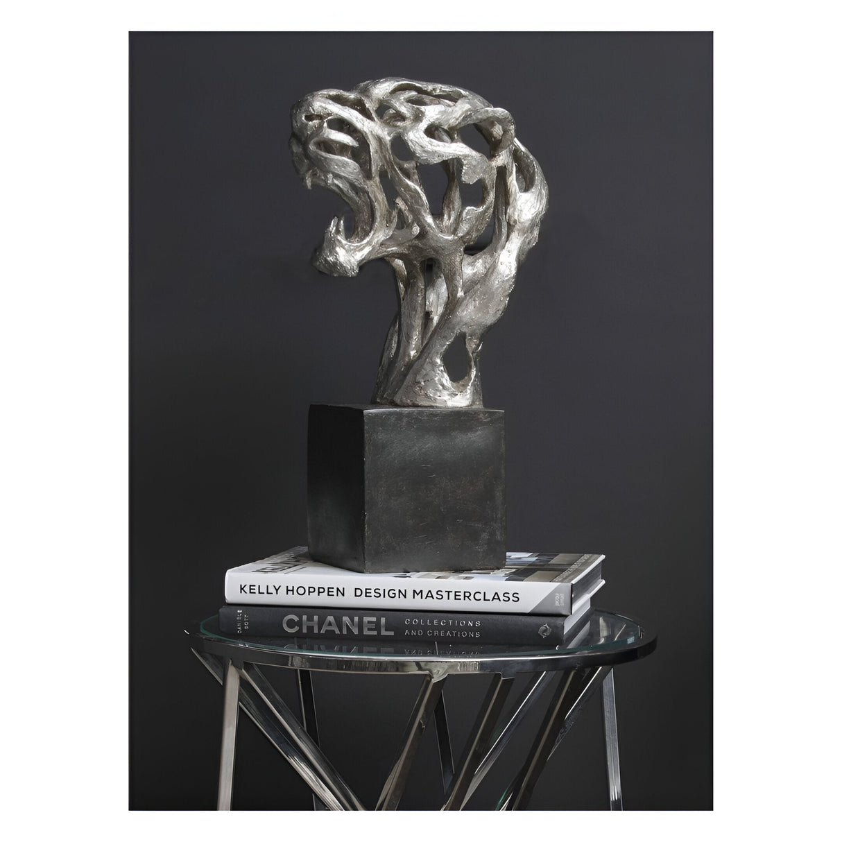 Addo Abstract Tiger Head Figurine - 40cm