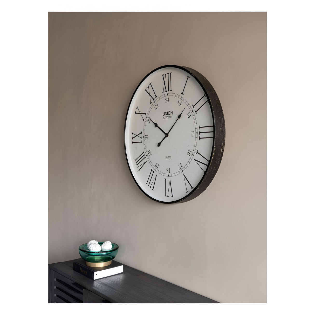 Antique Wall Clock - Black & White